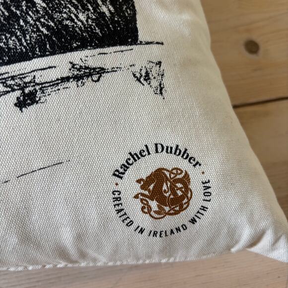 Rachel Dubber NWT M'asal Beag Dubh "My Little Black Donkey" Throw Pillow 18x18 - Picture 2 of 7